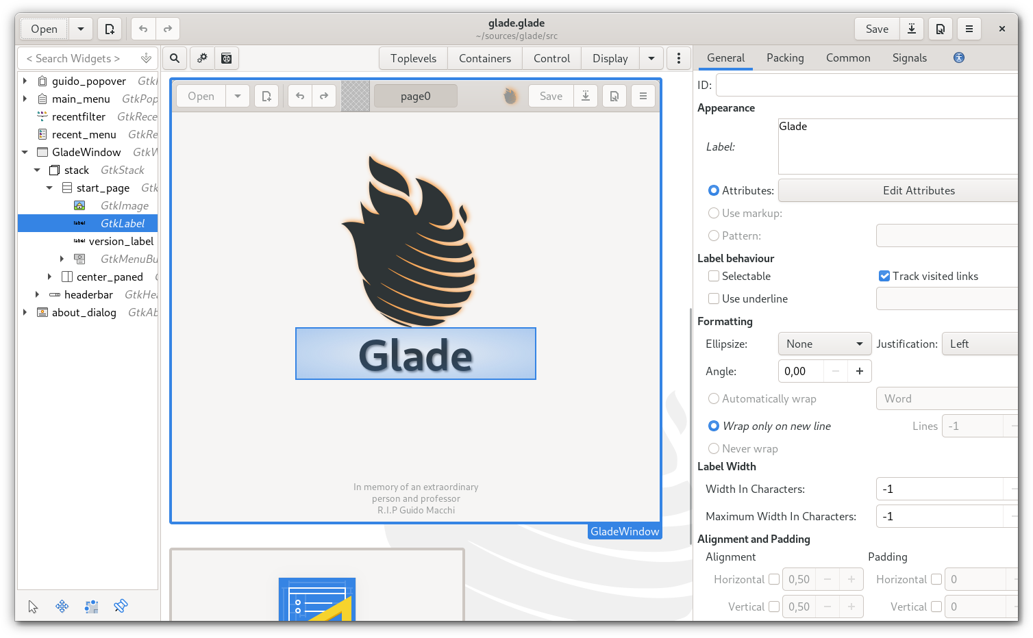 glade-main-page